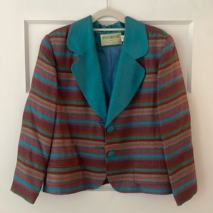 Vintage 80s multicolored blazer